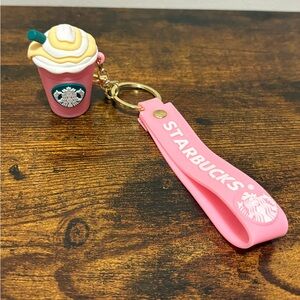 🔴Starbucks Inspired Keychains with Frappuccino Charm